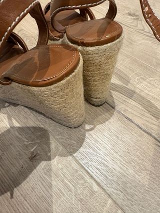 Sandalias cuña Mango T37 Marrón