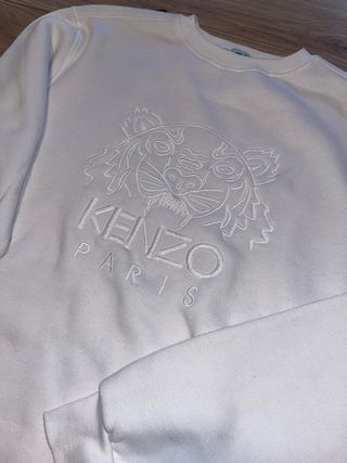 Sudadera Kenzo blanca sin gorro