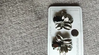 Pendientes Miramira Flor Negra Acero