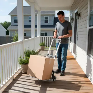 Carrito plegable de transporte 80 kg con mango tel