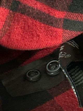 Camisa de cuadros felpa roja y negra