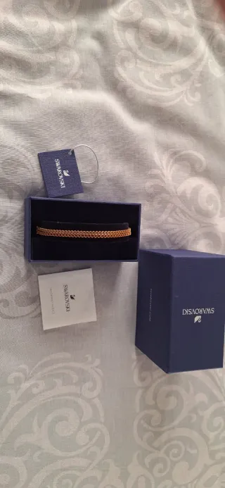 Pulsera Swarovski Oro Rosa y Rosa