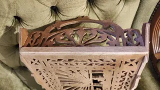 Vassoio legno traforato a mano