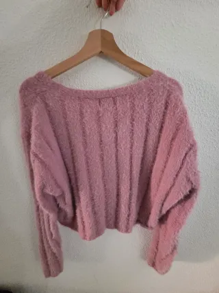 Cárdigan rosa Pull&Bear. Jersey con botones.