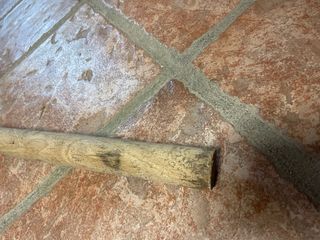 Horquillo de madera 150 cms.Hecho a mano.Vintage