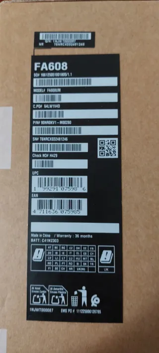 Portátil Asus TUF A16 FA608UM Nuevo