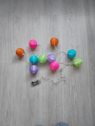 Guirnalda Luces Papel Colores