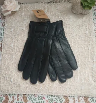 Guantes Piel Hombre XL Táctiles Cuero