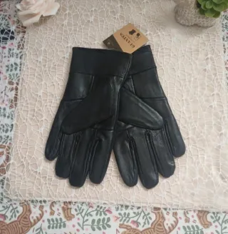 Guantes Piel Hombre XL Táctiles Cuero