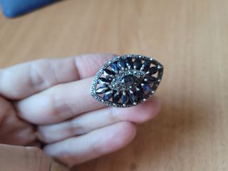 Anillo Plata y Zafiro Talla 19 mm