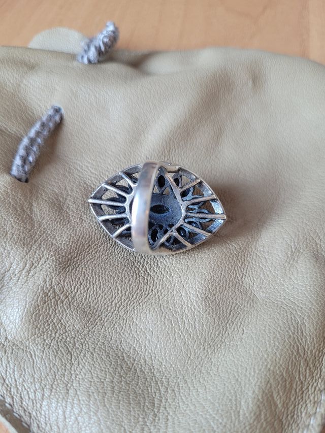 Anillo Plata y Zafiro Talla 19 mm