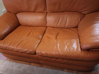 Sofá Natuzzi Piel Calabaza (sólo mañanas)