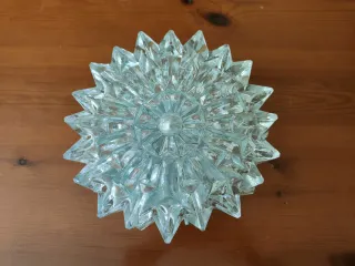 Lámpara techo o pared vintage, de cristal tallado.