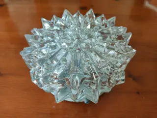 Lámpara techo o pared vintage, de cristal tallado.