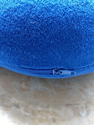 Almohada de viaje azul para cuello