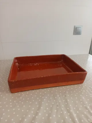 Bandeja de barro grande para horno