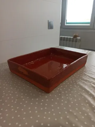 Bandeja de barro grande para horno