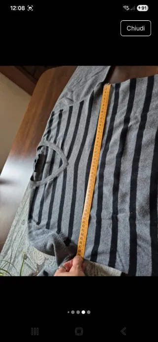 Maglioncino Liu Jo uomo a righe grigio/nero taglia