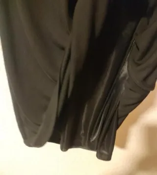 Vestido Negro Mango Escote Rejilla Talla M