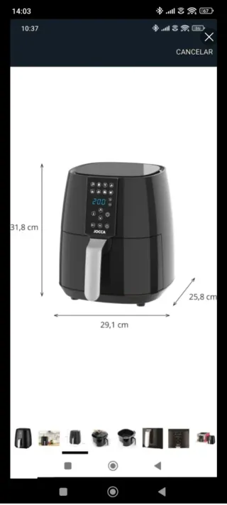 Freidora de aire Jocca