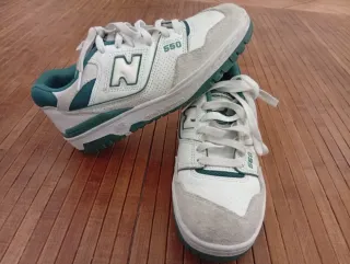 New Balance 550 Scarpe da Ginnastica Bianche/Verdi