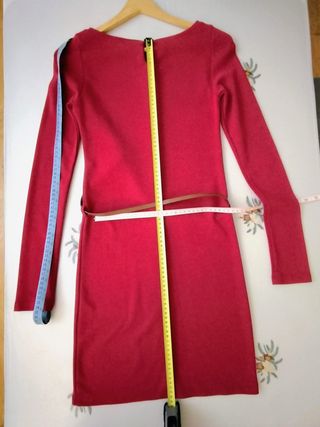 Vestido Sfera Rojo Manga Larga Talla S