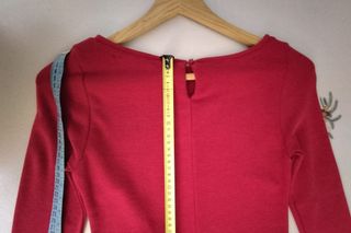Vestido Sfera Rojo Manga Larga Talla S