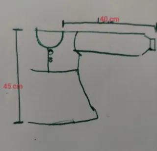 Blusón fiesta rayas azul y negro