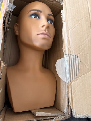 Cabeza Maniquí Calvo 38cm