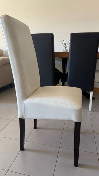 Sillas de salón de piel poco uso