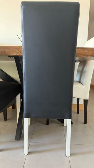 Sillas de salón de piel poco uso