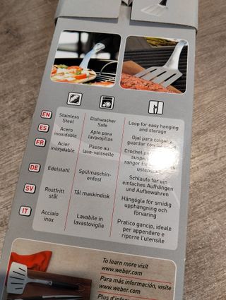 Weber 6620 - Premium Espátula de acero inoxidable