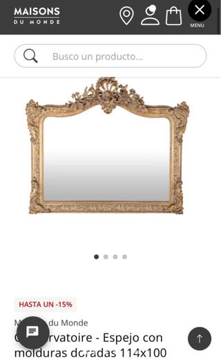 2 Espejos Maison du Monde Dorados SOLO RECOGER