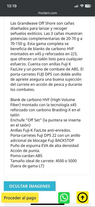 Caña de pescar Daiwa GW 77