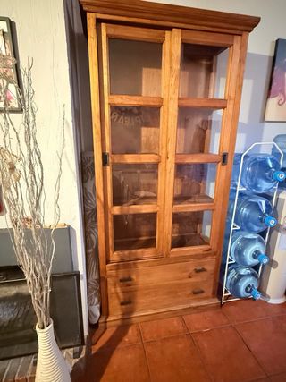 Mueble de salón madera maciza natural