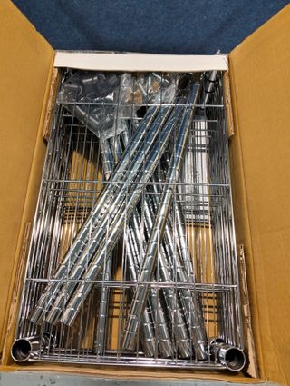 Estantería Metálica Stylo 5 Baldas Cromada 60x35x180 cm