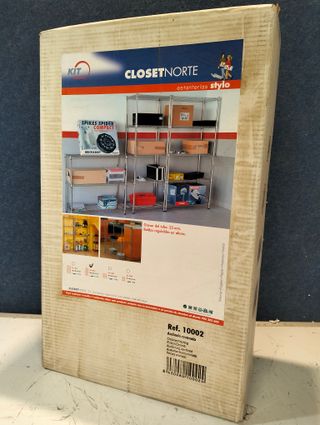 Estantería Metálica Stylo 5 Baldas Cromada 60x35x180 cm