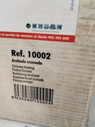 Estantería Metálica Stylo 5 Baldas Cromada 60x35x180 cm