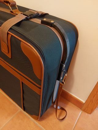 Maleta Grande Años 90 Marrón y Verde