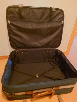 Maleta Grande Años 90 Marrón y Verde