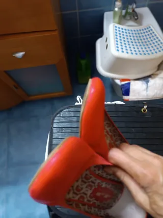 Zapatos planos rojos Est. Andre mujer color coral