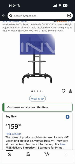 Soporte TV Invision GT1200 32-65