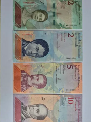 Set 8 Billetes Venezuela Bolívares