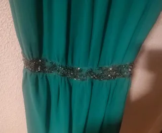 Vestido Zara Trafaluc verde esmeralda