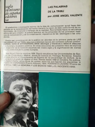 Las palabras de la tribu