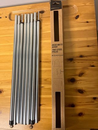 Palos para acampada nuevos sin usar.