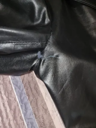 Giacca in pelle nera da uomo