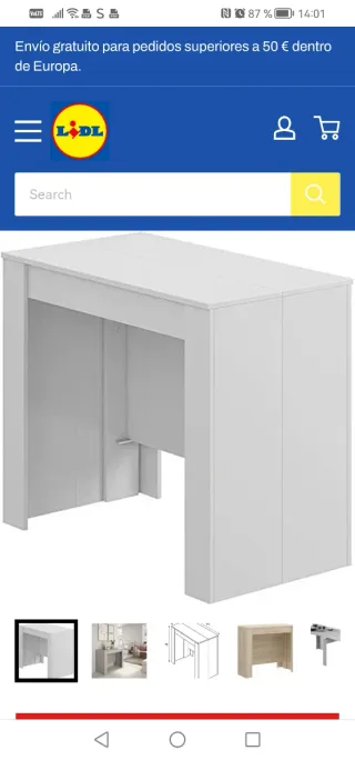 Mesa Comedor Extensible Blanca