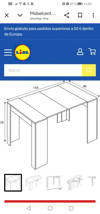 Mesa Comedor Extensible Blanca