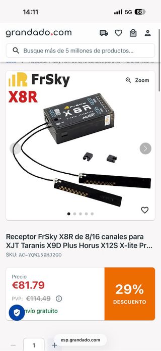Receptor FrSky X8R 2.4GHz